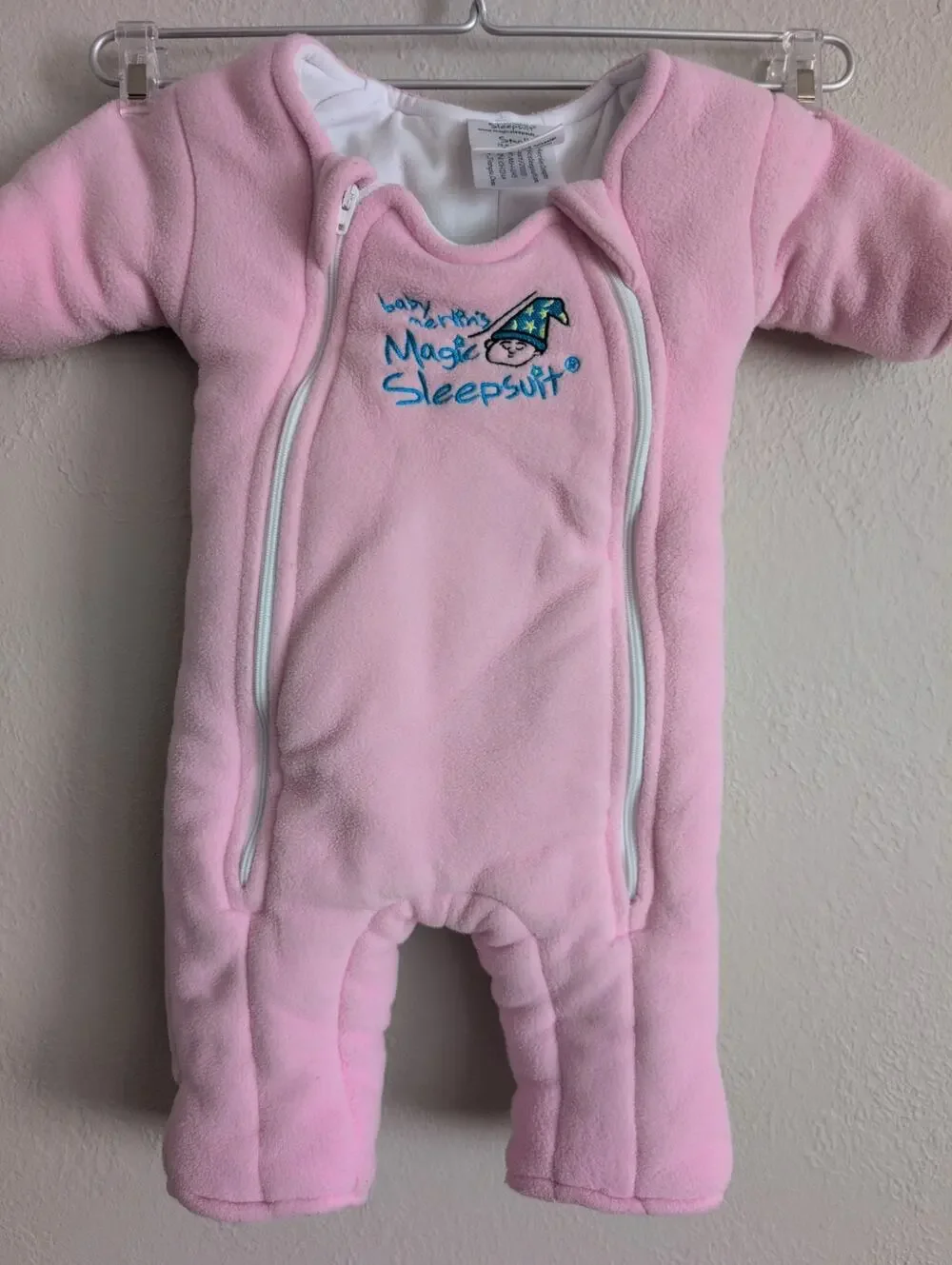 Baby Merlins Magic Sleepsuit Microfleece 3-6 months Pink Small Swaddle Sleep